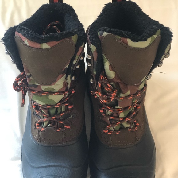 Goodfellow Co Case Mens Brown Camo Leather Textile Faux Fur Chucka Winter Boots main image 6